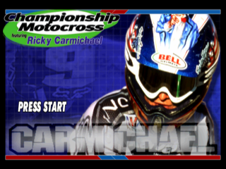 Championship Motocross title screen for Playstation